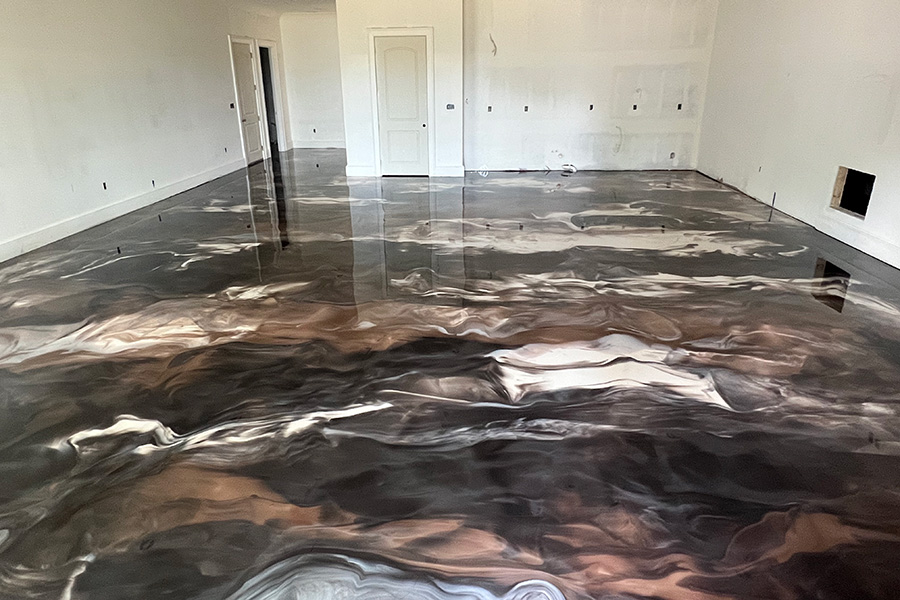 Mooresville Home Gets New Metallic Floor